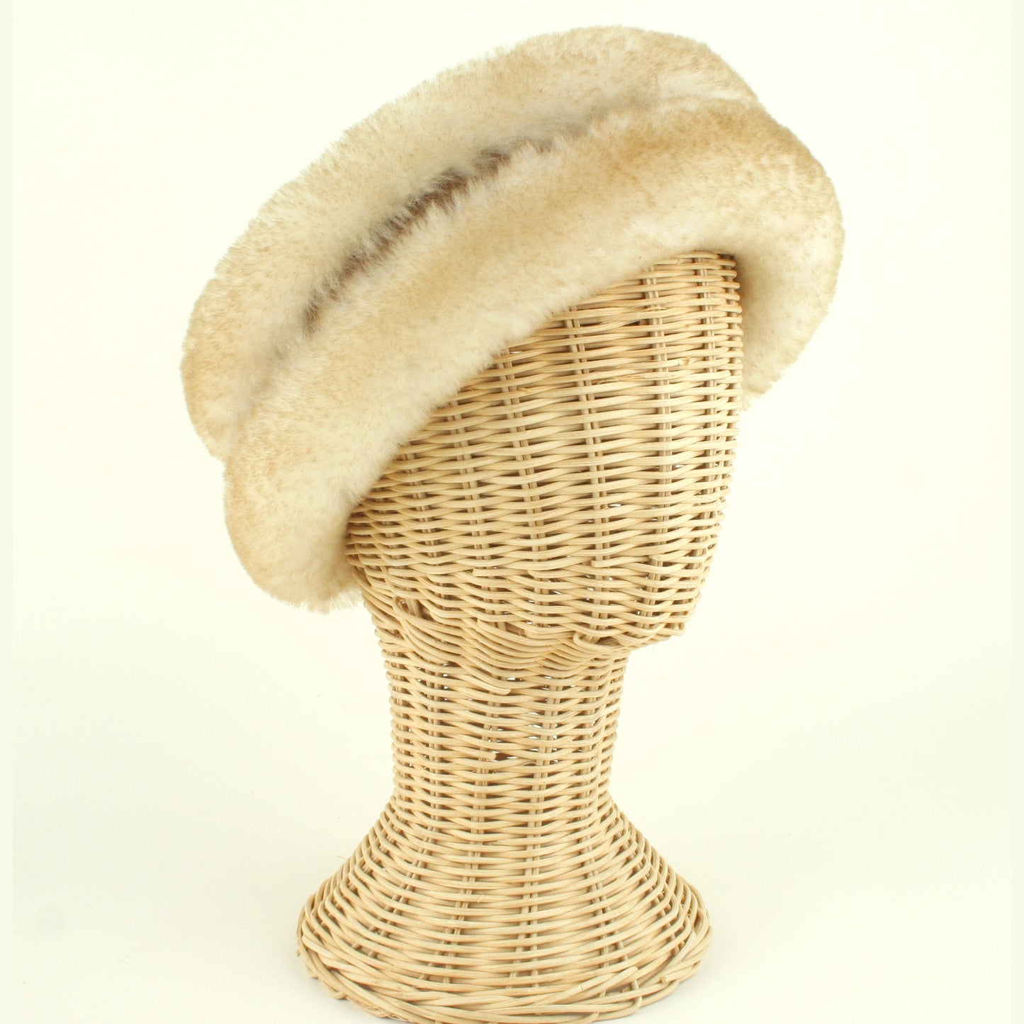 Brown sheepskin headband made in USA.