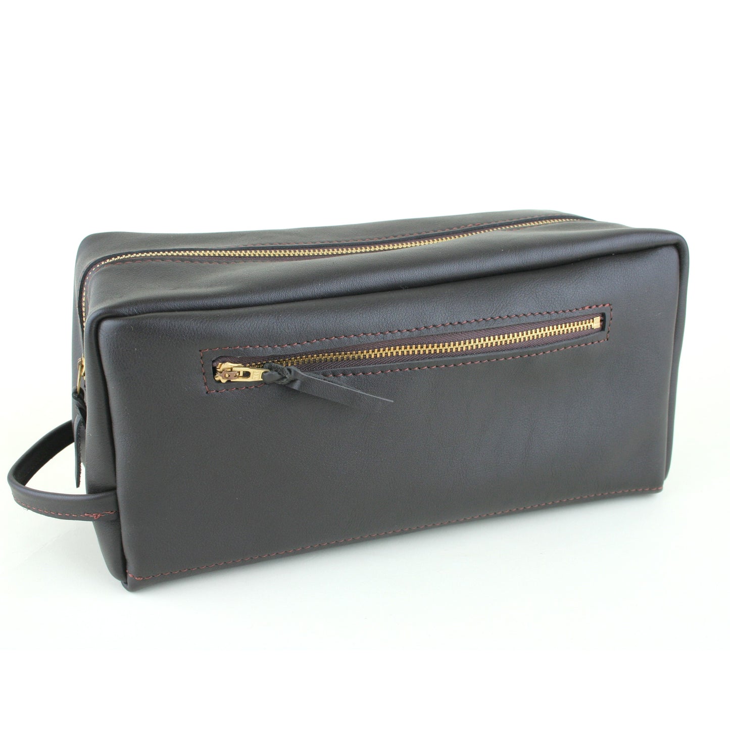 Large soft leather travel bag made in USA.