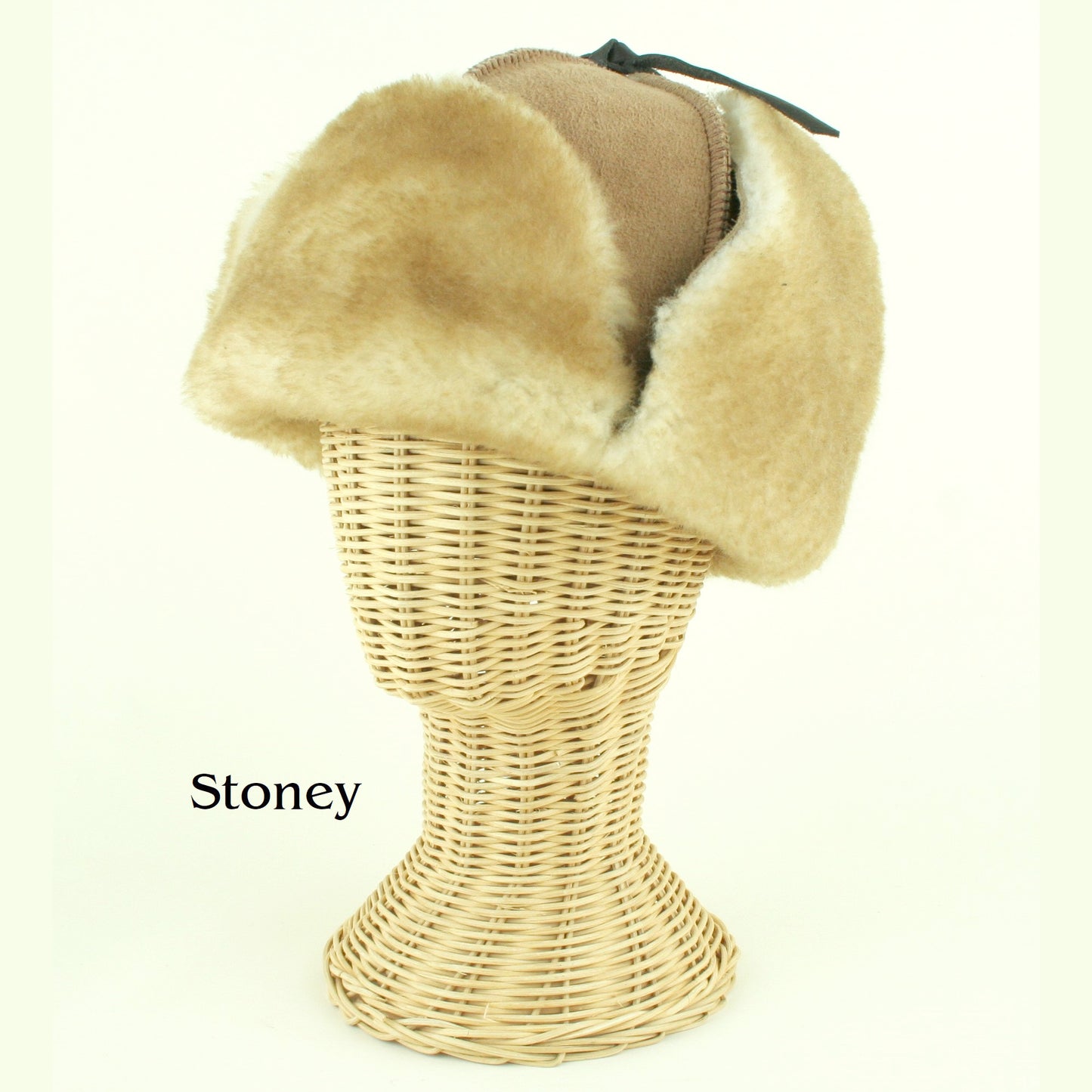 Sheepskin trapper hat made in USA.